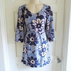 Boden Blue & White Floral Mini Dress Tunic US6 UK10